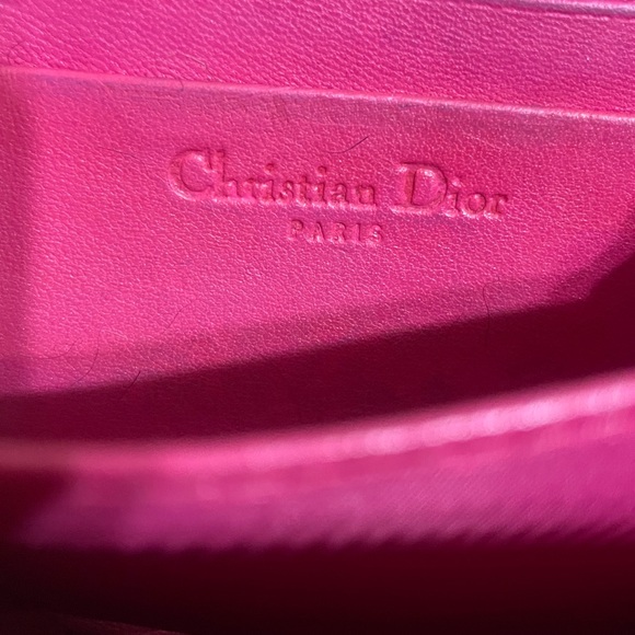 Dior Pink Quilted Leather Card/Coin Case - Picture 10 of 12